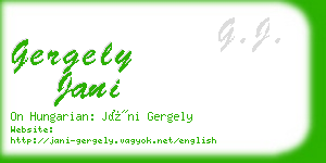 gergely jani business card